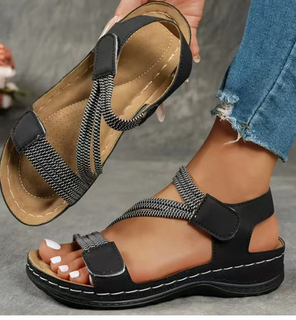 Damen orthopädische Sommer-Sandalen mit verstellbarem Riemendesign und komfortablem Fußbett Drune