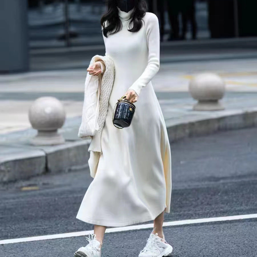 Damen langärmliges Strickkleid Drune