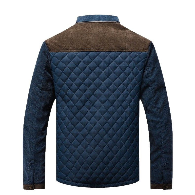 Herren gesteppte Freizeitjacke mit modischem Kragen Drune