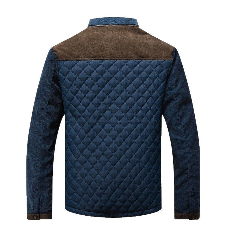 Herren gesteppte Freizeitjacke mit modischem Kragen Drune