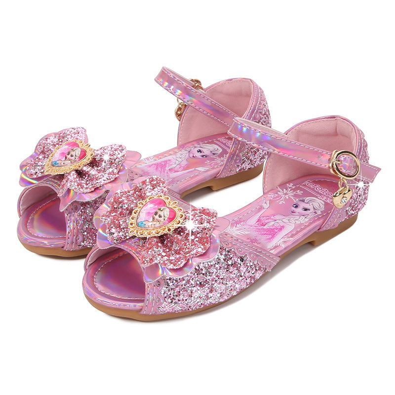 Mädchen Glitzernde Sandalen mit einzigartigem Blumenmotiv Drune