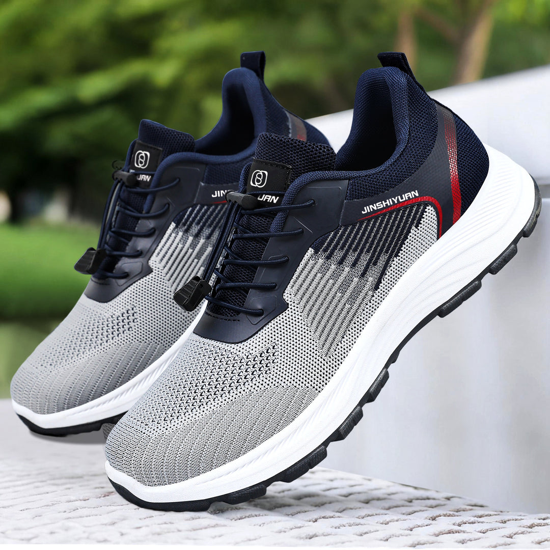 Damen nan ultraleichter Strick-Freizeitsneaker mit Schnellzugverschluss, verstärkter Fersenlasche und ergonomischer Wellen-EVA-Sohle Drune
