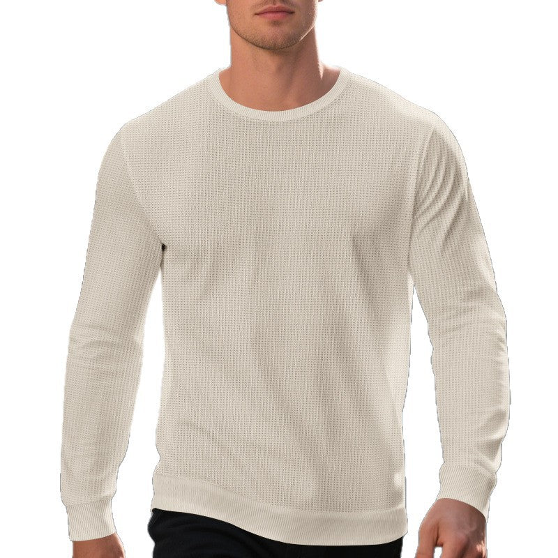 Herren komfortabler Langarmpullover aus atmungsaktivem Material und modernem Strukturdesign Drune
