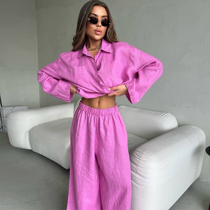 Damen luftiges Loungewear-Set mit weitem Schnitt Drune