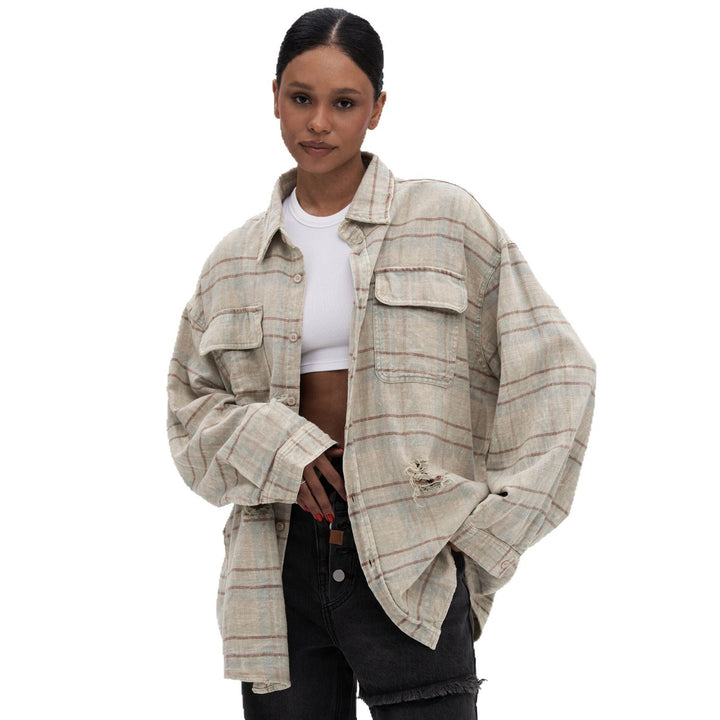 Damen lockere Karottenjacke Drune