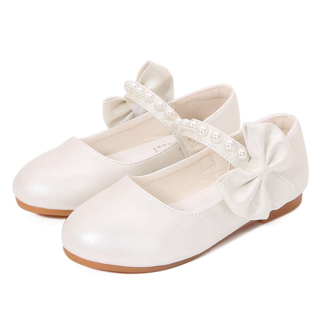 Mädchen Ballerina Schuhe mit Perlen und Schleifen Drune