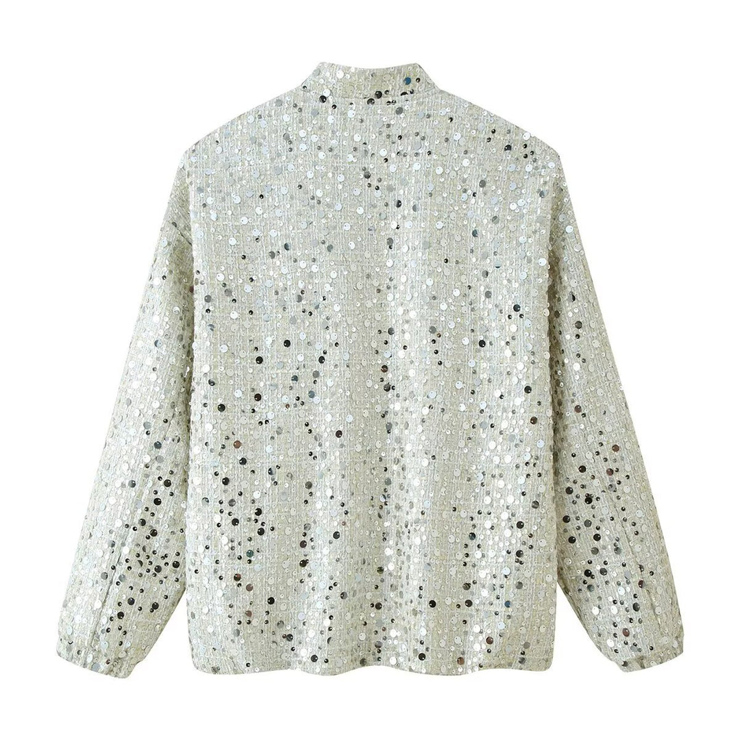Damen Glitzernde Bomberjacke Drune
