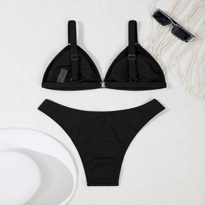 Damen Triangel-Bikini mit eleganten Goldakzenten Drune