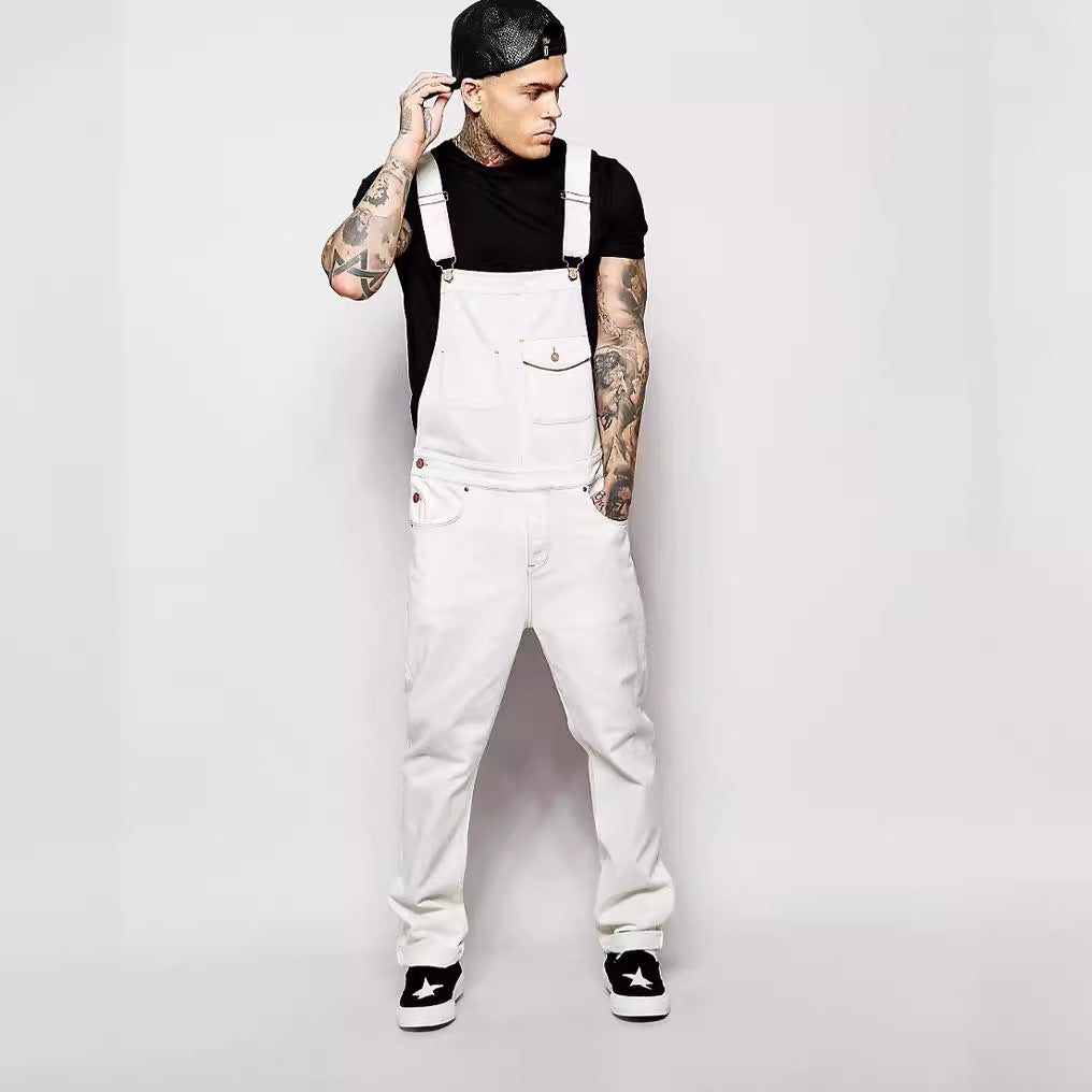 Herren Latzhose aus robustem Denim mit praktischen Taschen Drune