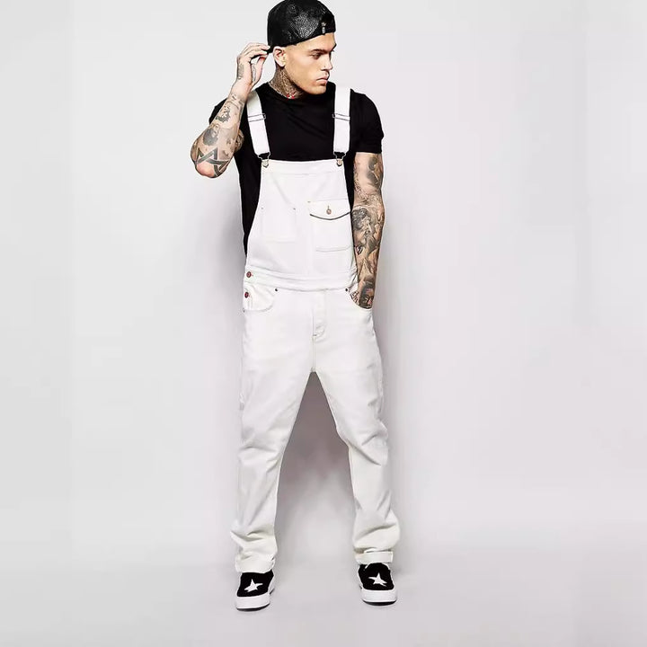Herren Latzhose aus robustem Denim mit praktischen Taschen Drune