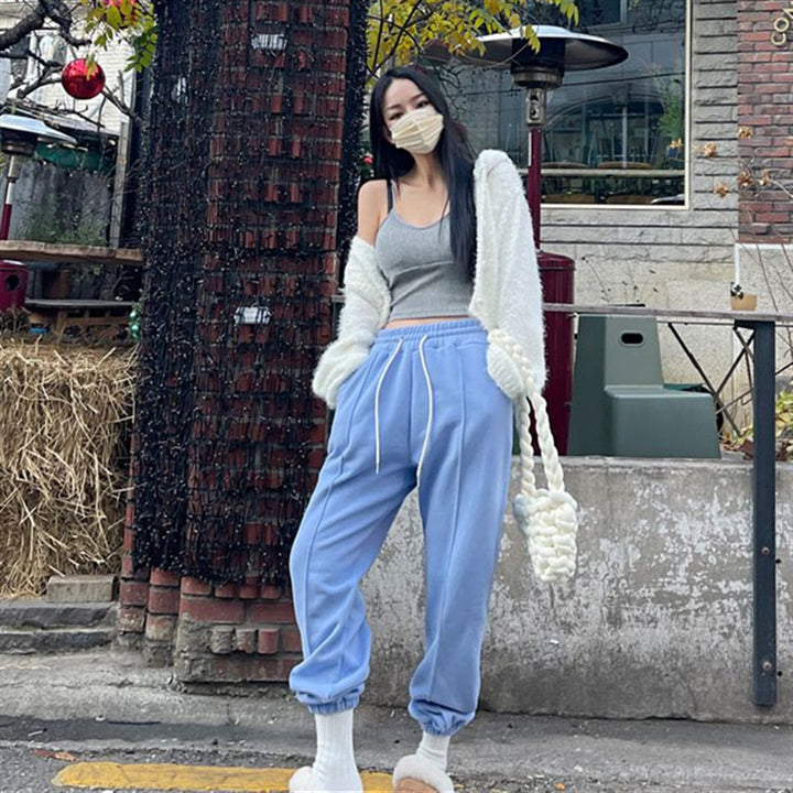 Damen bequeme Sweatpants mit Gummizug Drune