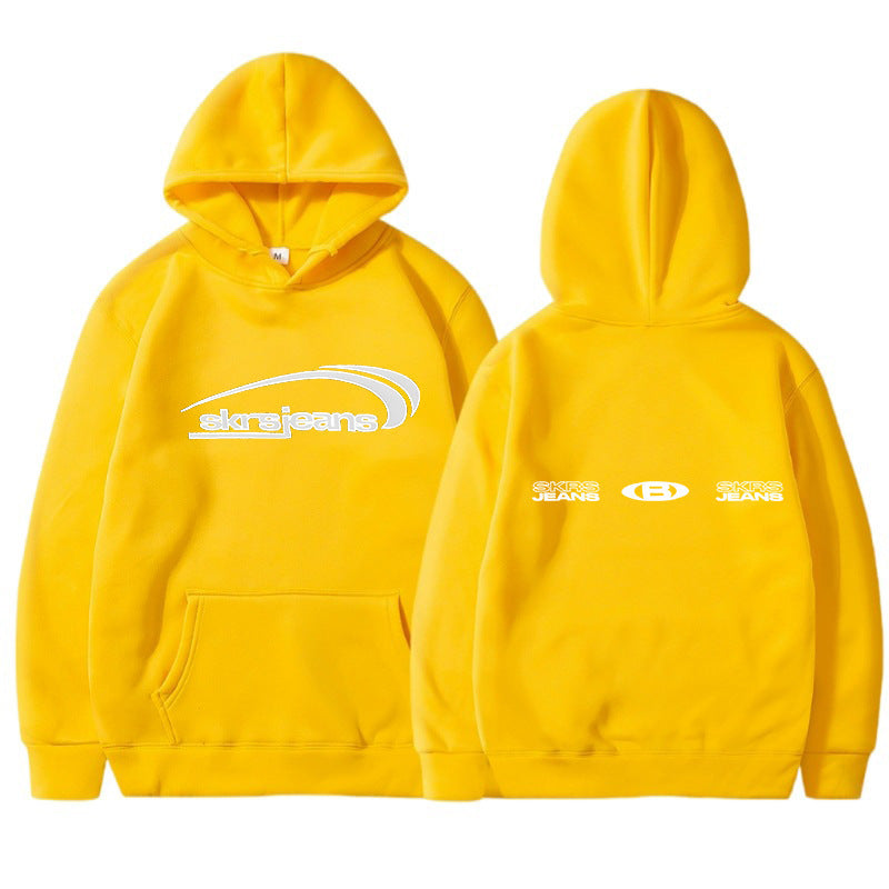 Damen Kapuzensweater mit modernem Logo-Design und praktischen Kängurutaschen Drune