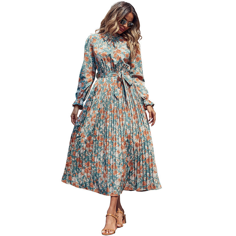 Damen Maxi-Kleid mit elegantem Blumenmuster Drune