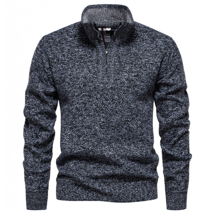 Herren Hochwertiger Pullover mit Stehkragen und Reißverschluss Drune