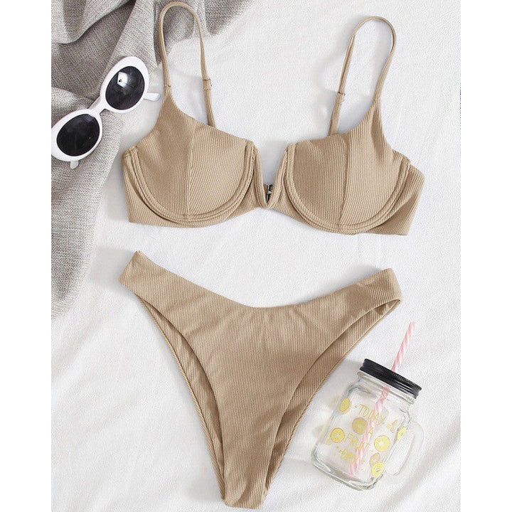 Damen-Bikini mit Bügel und strukturierter Rippoptik Drune