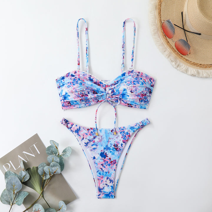 Damen Bandeau-Bikini mit raffinierten Rüschendetails Drune