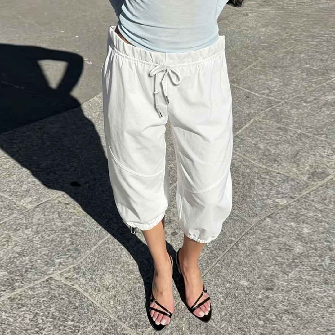 Damen Sportliche Relaxed-Fit Jogginghose mit verstellbarem Bund Drune