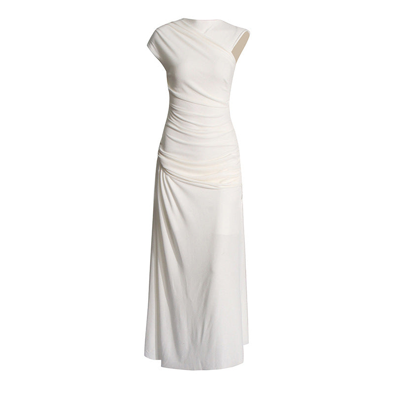 Damen Maxikleid mit innovativem Wickeldesign und eleganter Drapierung Drune