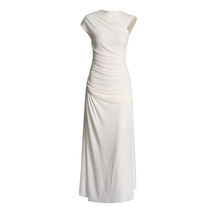 Damen Maxikleid mit innovativem Wickeldesign und eleganter Drapierung Drune