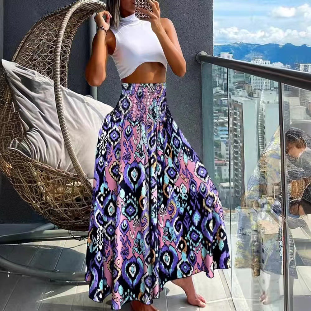 Damen Langer Maxirock mit traumhaftem Mandala-Muster Drune