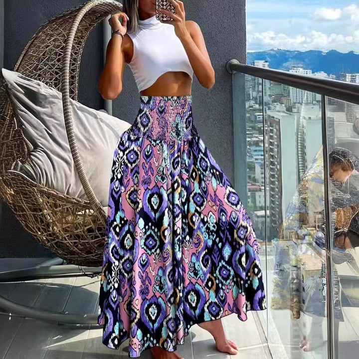 Damen Langer Maxirock mit traumhaftem Mandala-Muster Drune