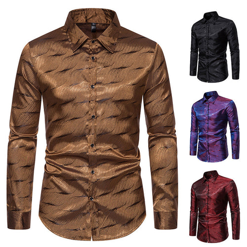 Herren Elegantes Hemd mit einzigartigem Strukturdesign Drune