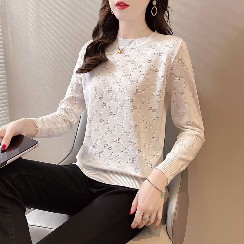 Damen Strickpullover mit eleganter Lochmusterstruktur Drune