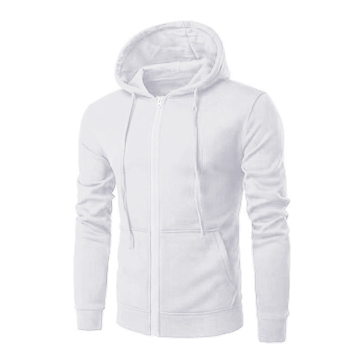 Herren nan schmal geschnittene Zip-Hoodie Jacke mit weichem Fleece-Innenfutter und Kängurutaschen Drune