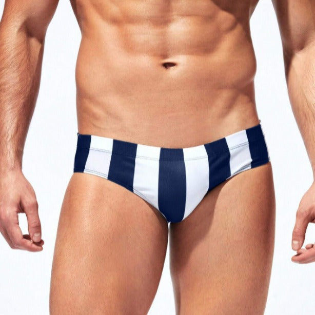 Herren Badehose mit breitem Streifenmuster Drune
