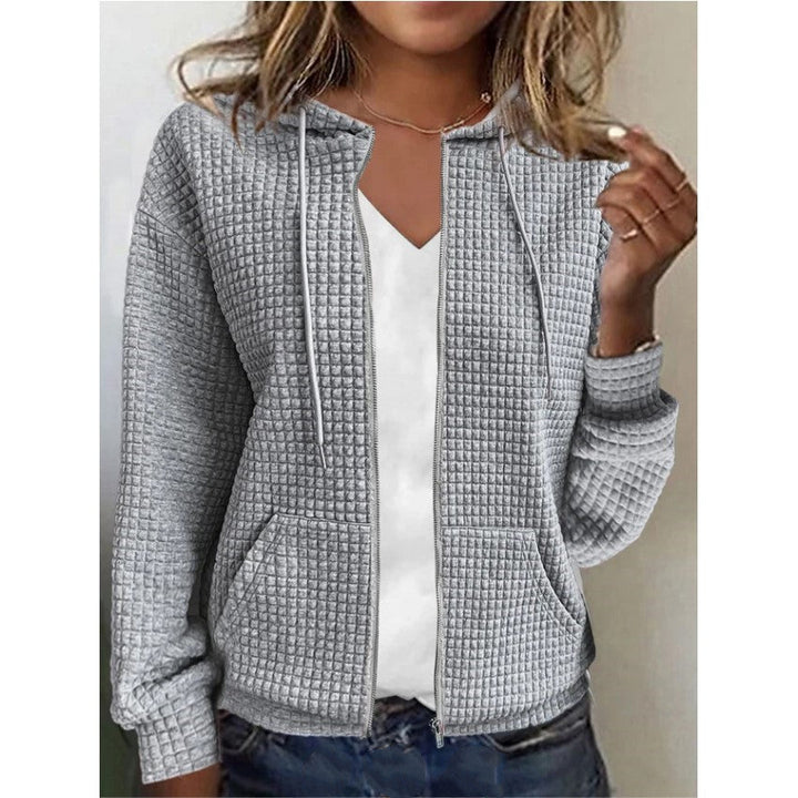 Damen Fleecejacke mit Strukturiertem Waffelmuster Drune