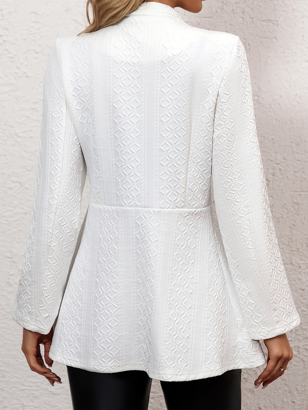 Damen Eleganter Strickblazer mit feinem Muster Drune