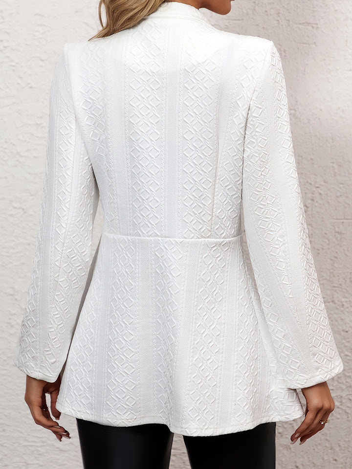 Damen Eleganter Strickblazer mit feinem Muster Drune