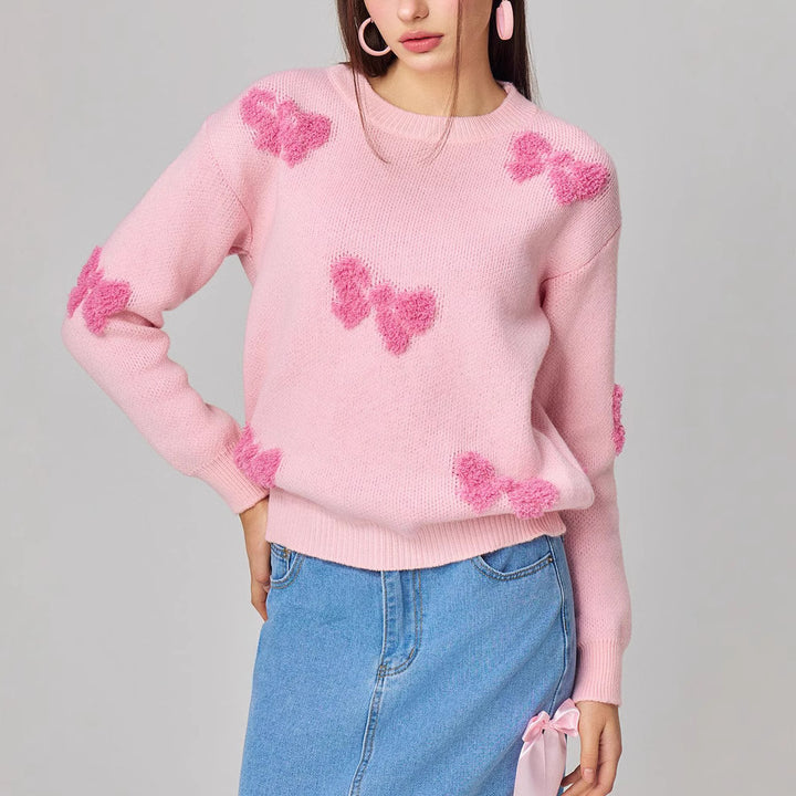 Damen Strickpullover mit verspieltem Herzdesign und lässigem Schnitt Drune