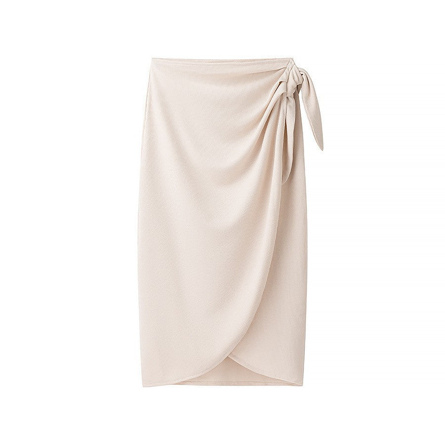 Damen Wickelrock mit seitlichem Knoten und eleganter Drapierung Drune