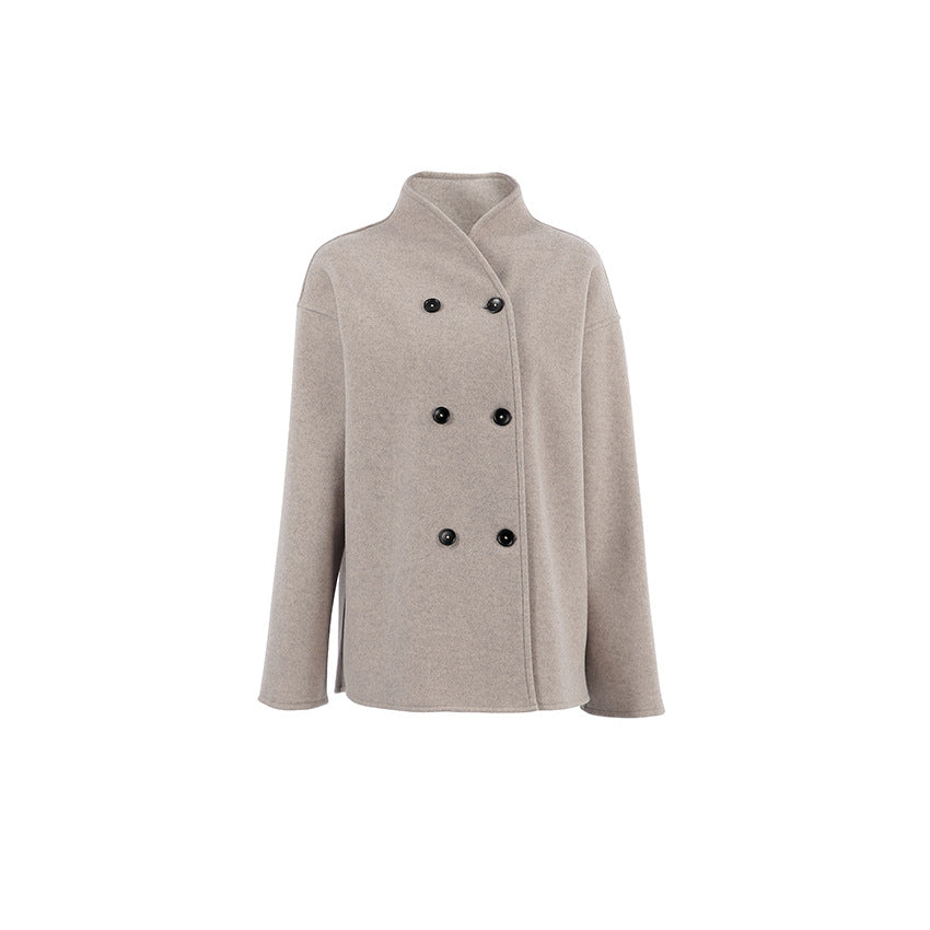 Damen Oversized Wolljacke mit doppelter Knopfleiste Drune