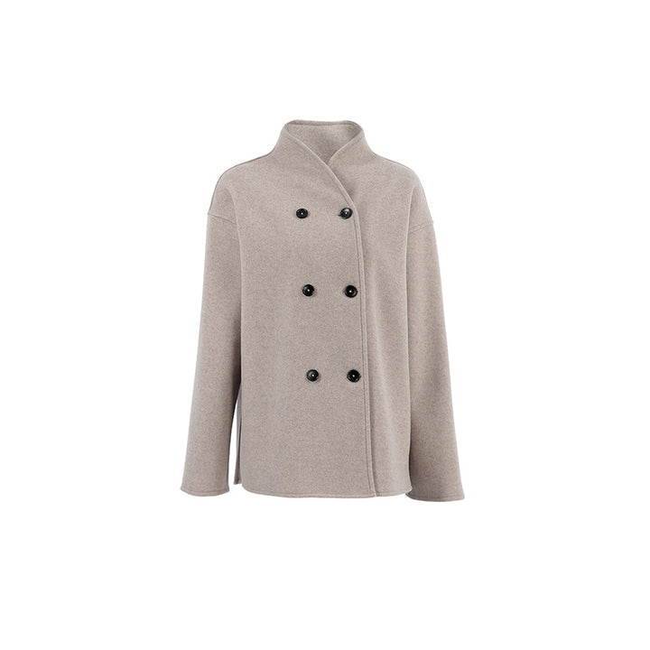 Damen Oversized Wolljacke mit doppelter Knopfleiste Drune