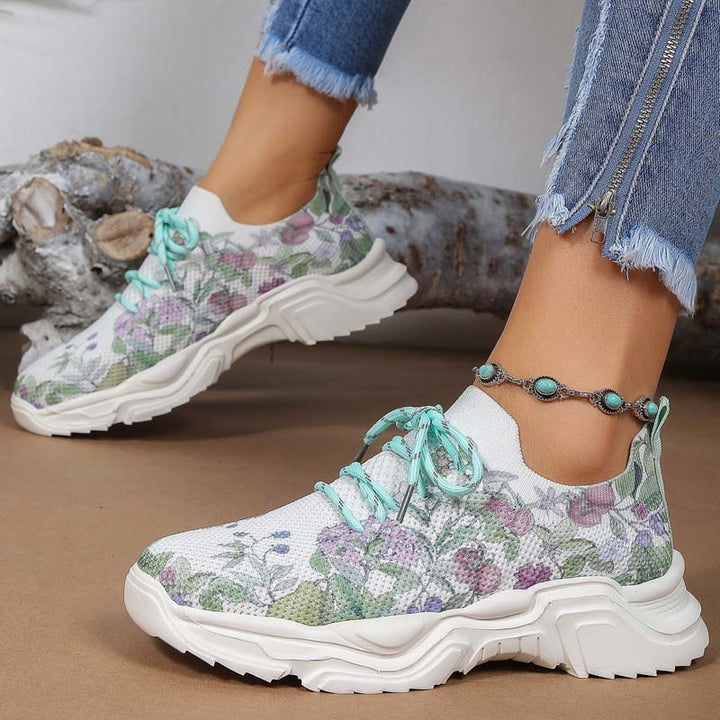 Drune | Lässige Turnschuhe Mit Blumendruck