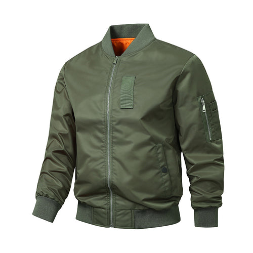 Herren -Isolierte, wasserabweisende Flug-Bomberjacke mit kontrastierendem, gestepptem Futter und Utility-Tasche am Ärmel Drune