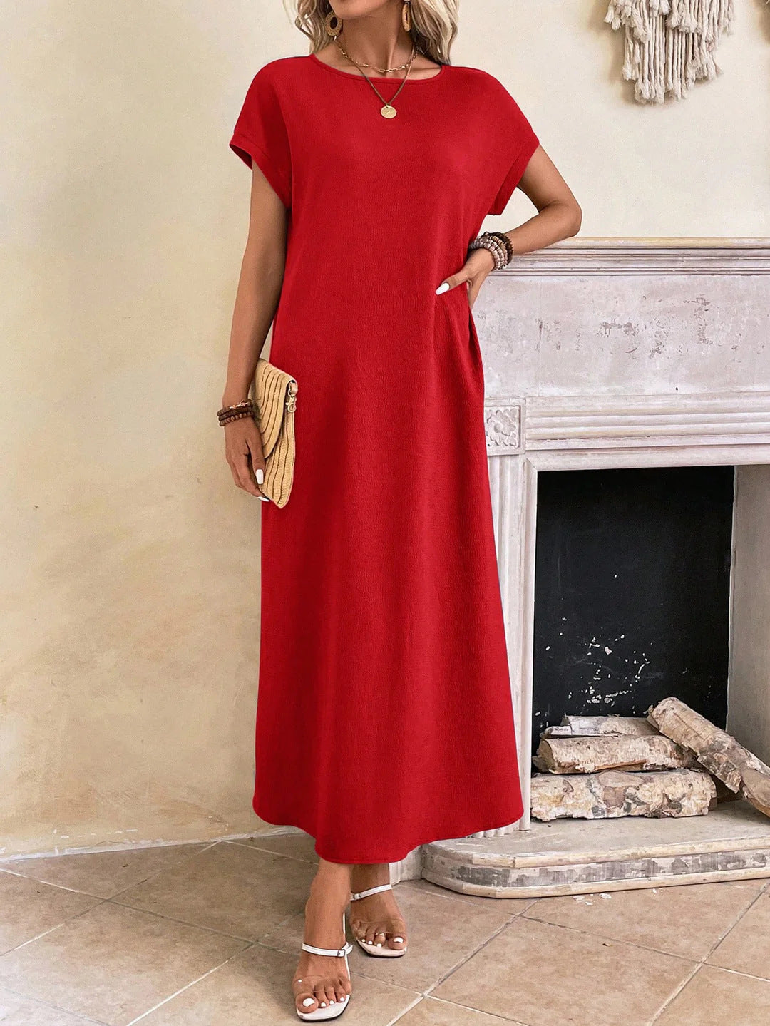 Damen Maxikleid Drune
