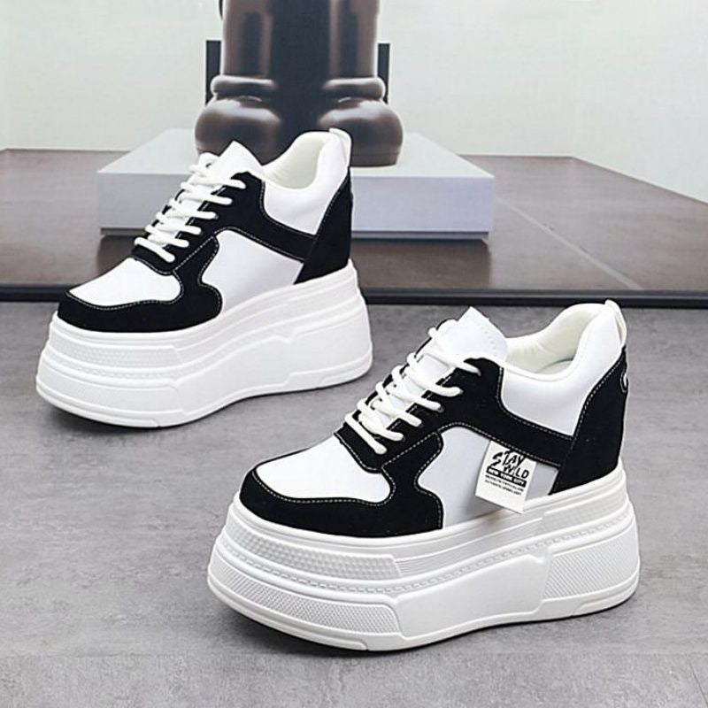 Damen Plattform Sneakers mit modischer Silhouette und stabiler Sohle Drune