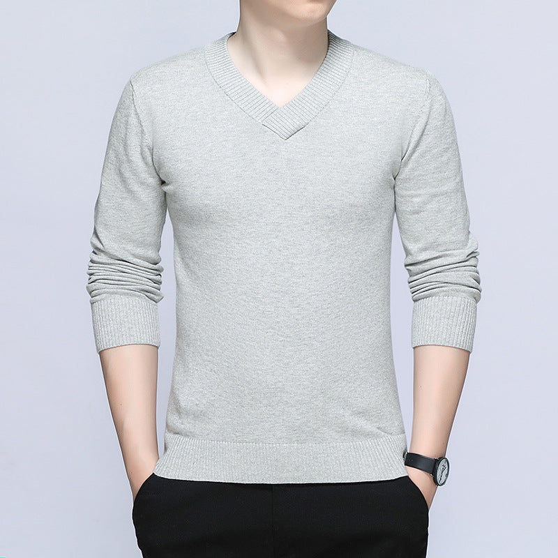 Herren eleganter Pullover mit V-Ausschnitt und feiner Strickstruktur Drune