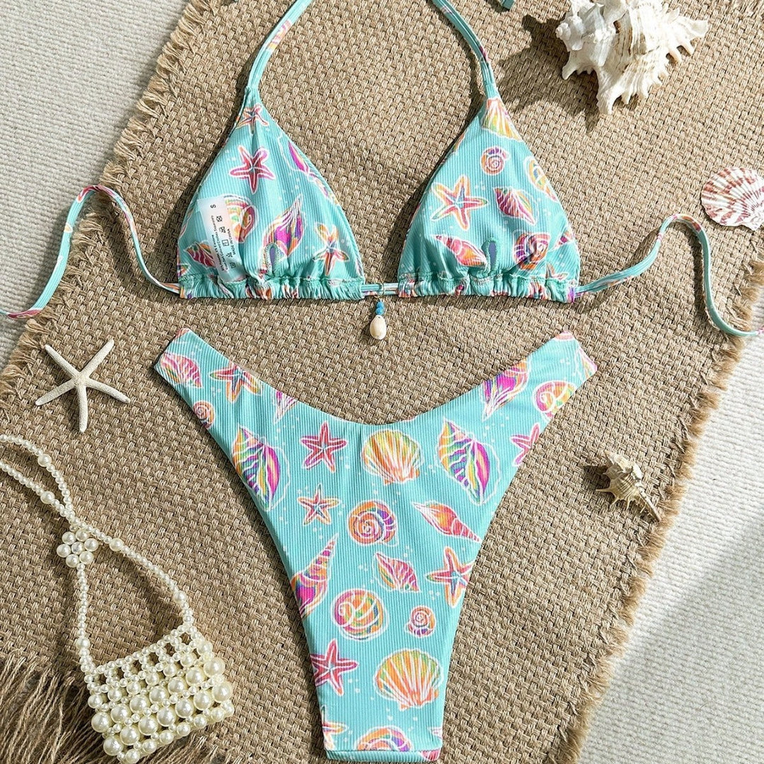 Damen Triangel-Bikini mit maritimen Verzierungen Drune