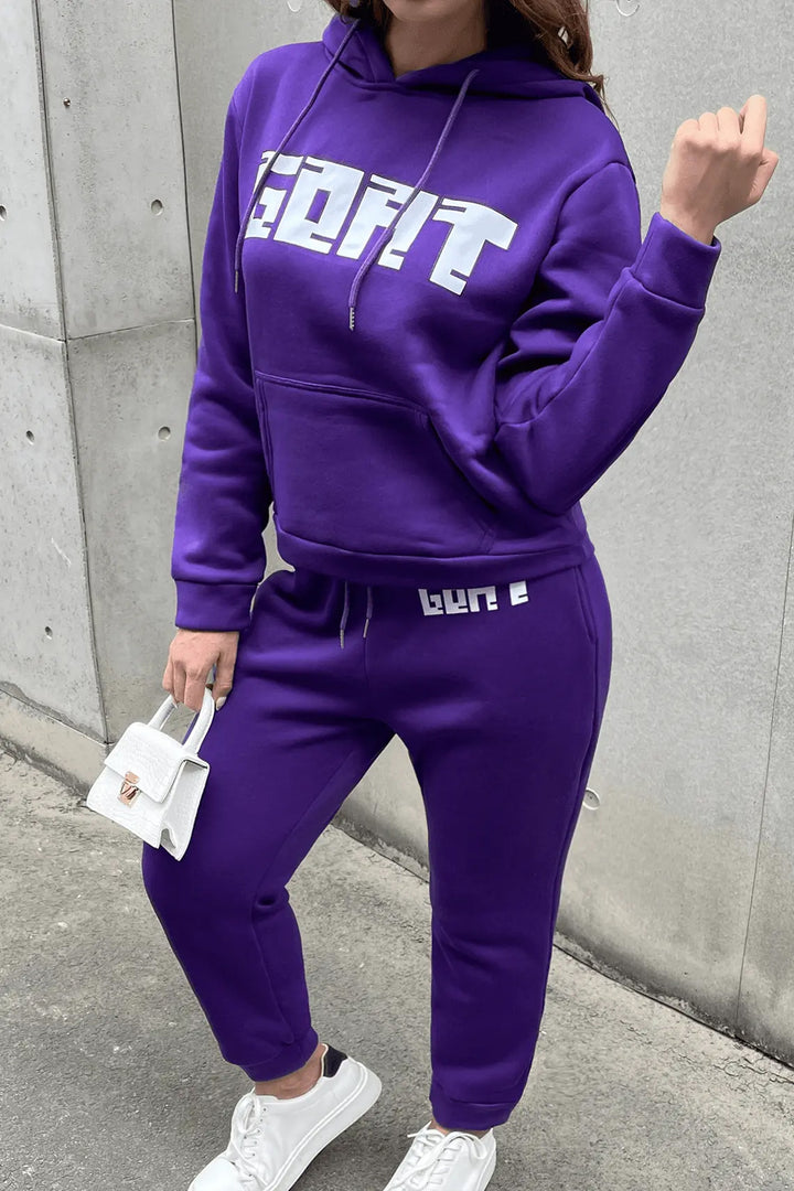 Damen Jogginganzug mit innovativem Logo-Design Drune