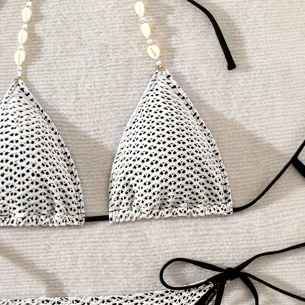 Damen Triangel-Bikini mit Muscheldetails Drune