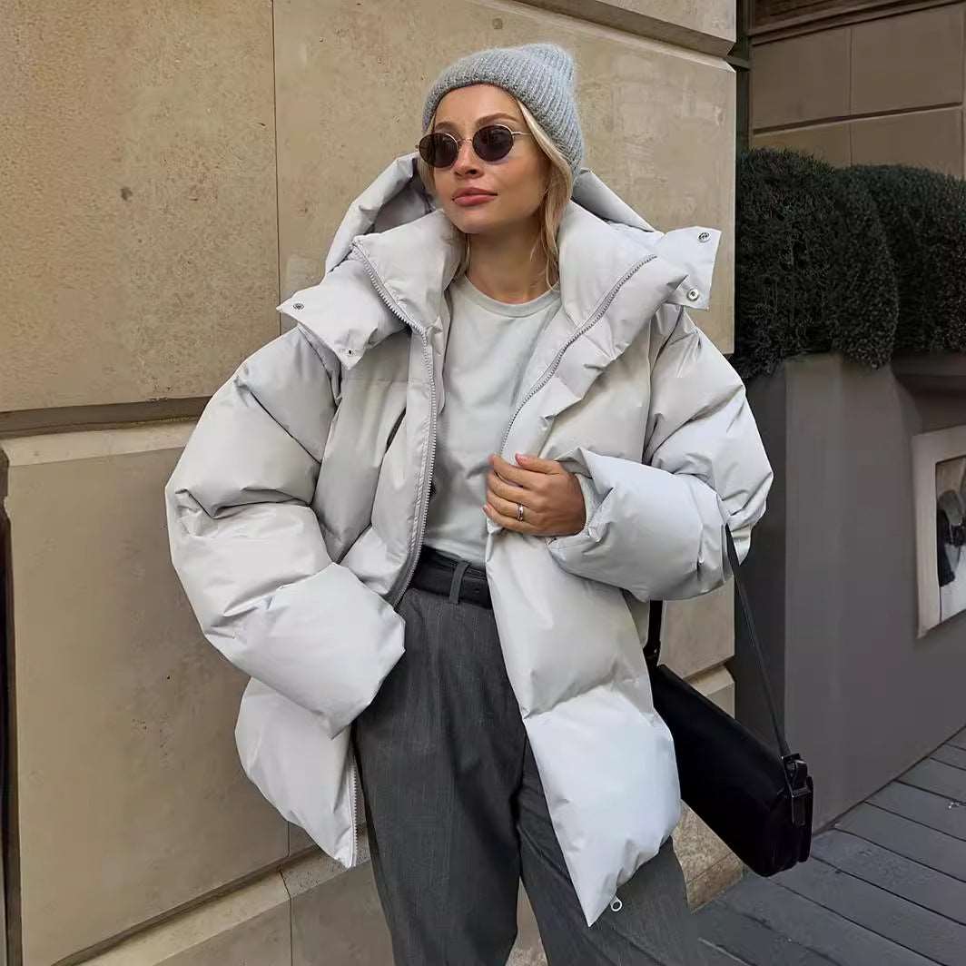 Drune | Damen Pufferjacke - Braun - Warmer Wintermantel - angenehm
