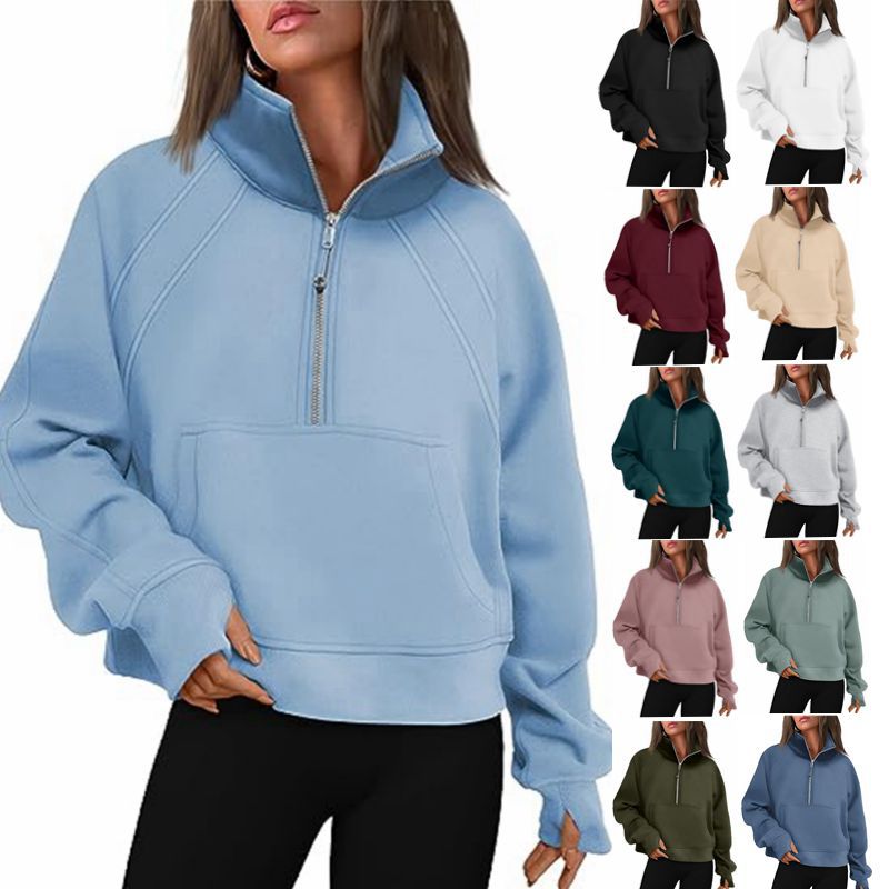 Damen stylischer Half-Zip Sweatshirt Drune