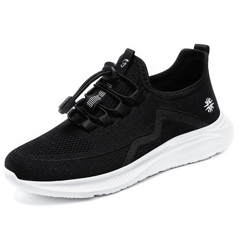 Damen nan gestrickte Slip-On-Sneaker mit elastischer Schnürung, gepolsterter Innenfütterung und dämpfender Profilsohle Drune