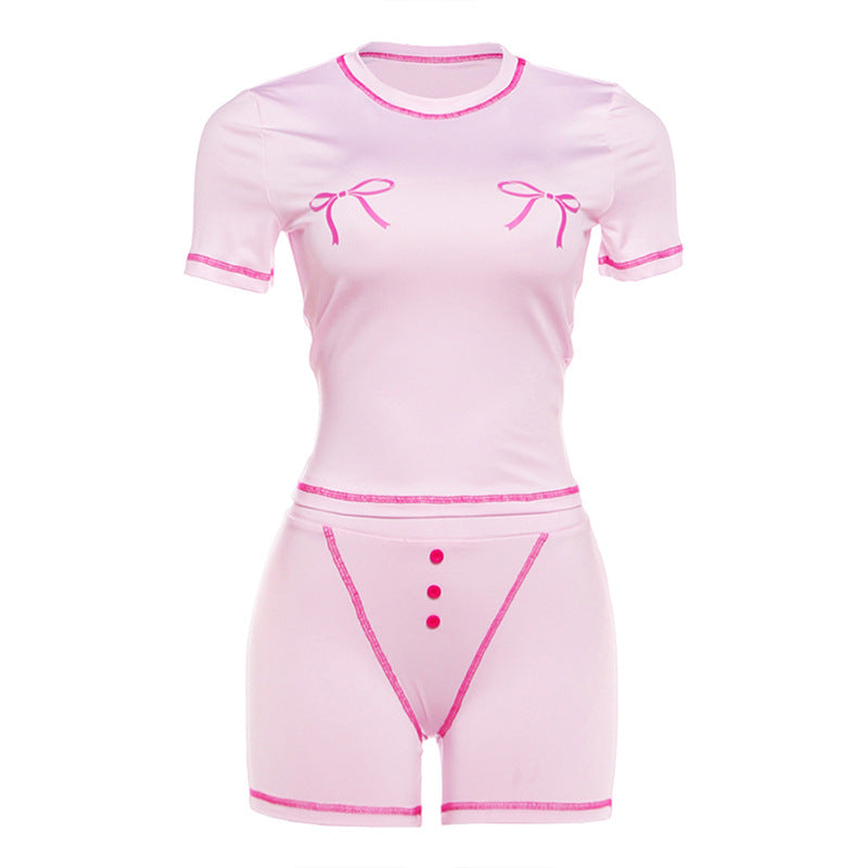 Damen Sportliches Set mit verspielten Details Drune
