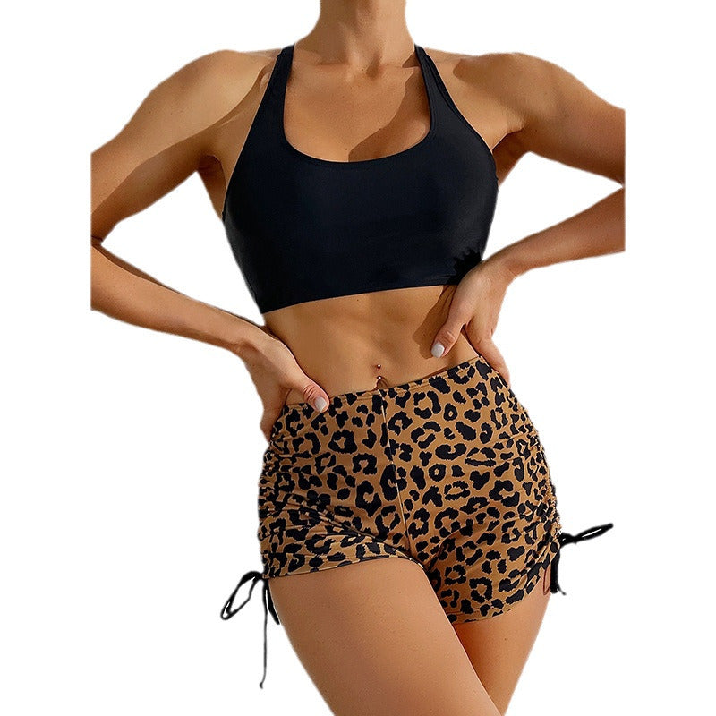 Damen Sportlicher Bikini-Top mit abnehmbaren Trägern und hohem Schnitt Drune