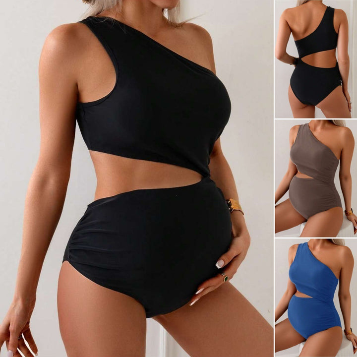 Damen Einseitiger Badeanzug mit kreativen Cut-Outs Drune